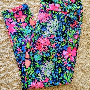 Lilly Pulitzer Vibrant Floral Leggings - Pink, Green, Blue